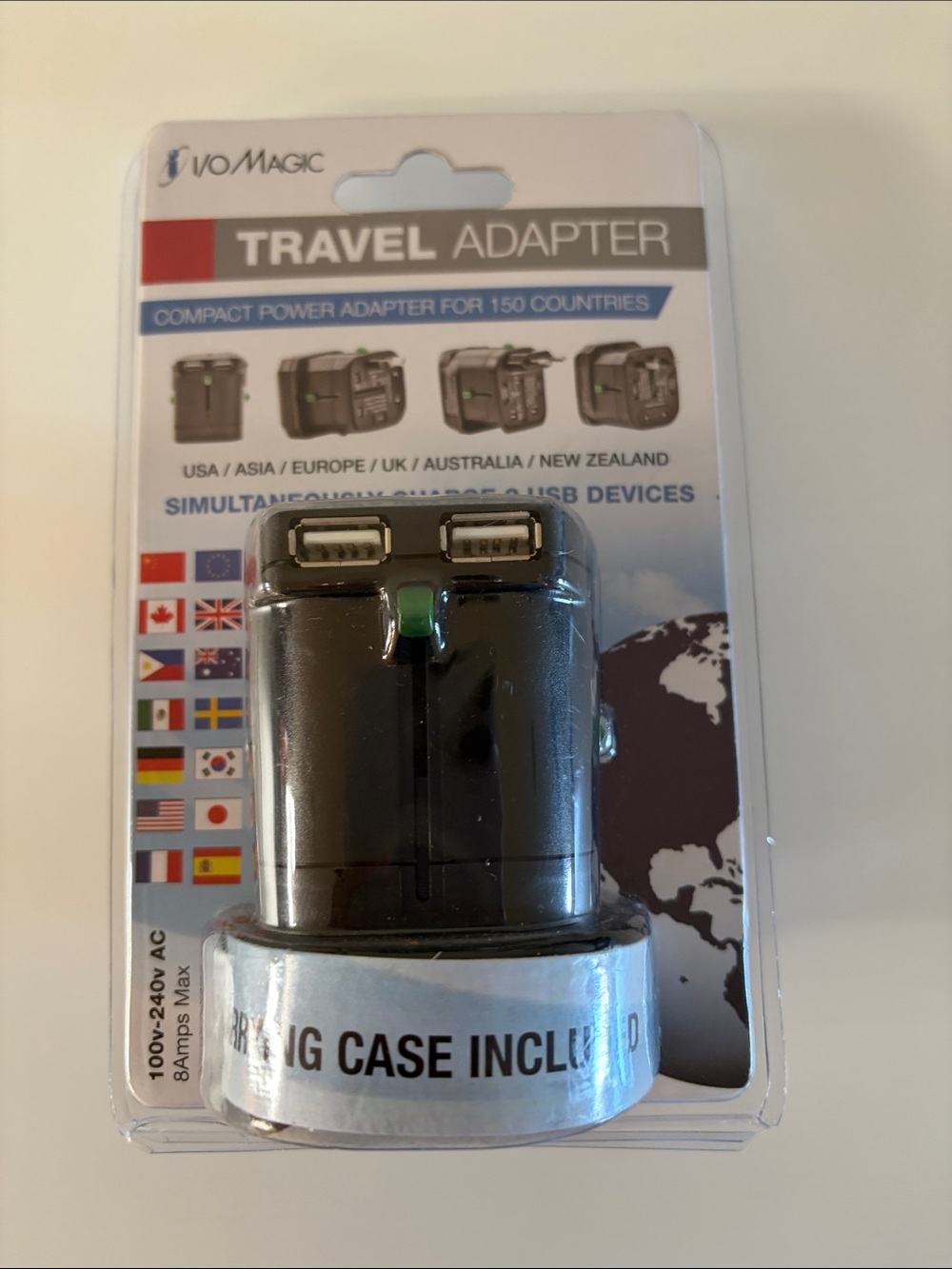 🆕 I/O Magic Universal Travel Adapter with Dual USB Ports